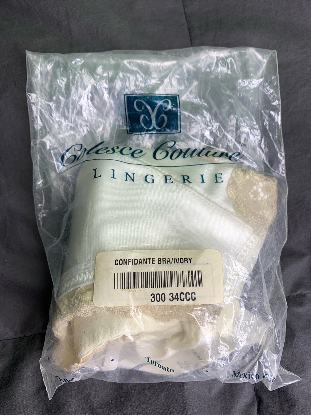Confidante Bra - Ivory 300 34CCC Colesce Couture Bullet Bra